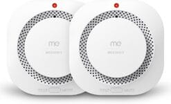 2 Pack Smoke Alarm with 10 Years Life, Optical Fire Alarms for Home with LED Indicator
