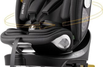 Feakaou 360 Car Seat with ISOFIX - for Newborn to 12 Years Children, i-Size (ECE R129/E4) Rotating Swivel Baby Car Seat,Group 0+1/2/3 (40-150cm)
