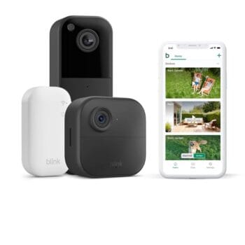 Blink Outdoor 4 Camera + £0 Blink Video Doorbell (Black)