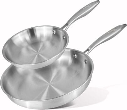 nuovva Stainless Steel Frying Pan Set