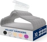 SereneLife Velvet Hangers 10 Pcs