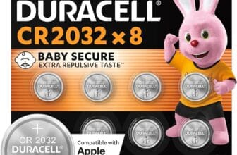 Duracell CR2032 Lithium Coin Batteries 3V (8 Pack)