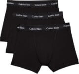 Calvin Klein Men’s 3 Pack Trunks with Logo Waistband