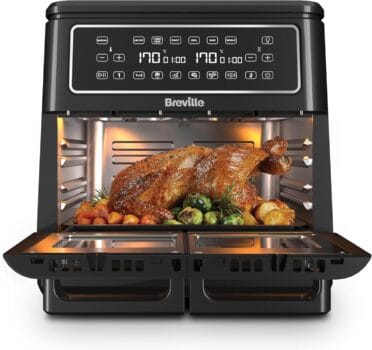 Breville Halo Flexi Air Fryer | Digital Dual Air Fryer Oven | 11L: Serves 10+ People