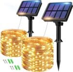 btfarm 2 Pack Solar String Lights Outdoor Garden Waterproof, Total 16M