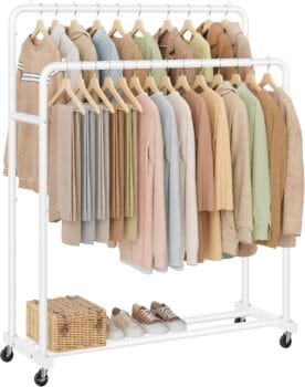 SONGMICS Clothes Rack, Garment Rack on Wheels