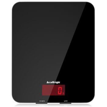 ACCUWEIGHT 201 Digital Kitchen Scales with Tempered Glass Platform