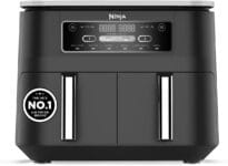 Ninja Foodi Dual Zone Digital Air Fryer, 2 Drawers, 7.6L, 6-in-1, Uses No Oil, Air Fry, Max Crisp, Roast, Bake, Reheat, Dehydrate,