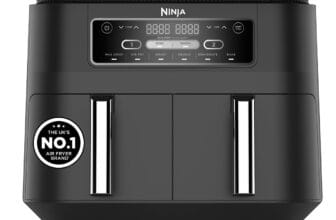Ninja Foodi Dual Zone Digital Air Fryer, 2 Drawers, 7.6L, 6-in-1, Uses No Oil, Air Fry, Max Crisp, Roast, Bake, Reheat, Dehydrate,