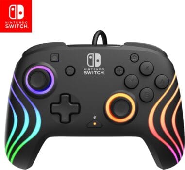 PDP Nintendo Switch Afterglow Wave- Wired- Black