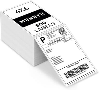 MUNBYN Thermal Labels 4x6 Fanfold for Label Printer