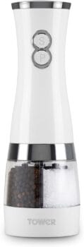 Tower T847004W Electric Duo Salt and Pepper Mills