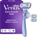 Gillette Venus Extra Smooth Swirl Women’s Razor, 3 Refill Razor Cartridges