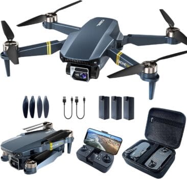 Drone with Camera 4K for Beginners, 2650ft (800m) Control Range, Super Endurance Foldable WiFi Quadcopter with Brushless Motor