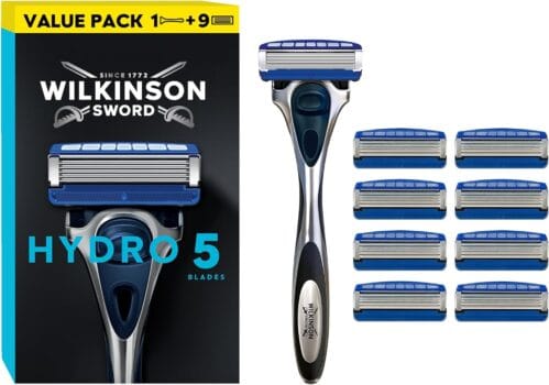 Wilkinson Sword Hydro 5 Men’s Razor, Great Addition to Wash Bags for Men's Grooming
