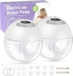 Haokoo Wearable Electric Breast Pump 140-Min Run Time, 4 Flange Sizes
