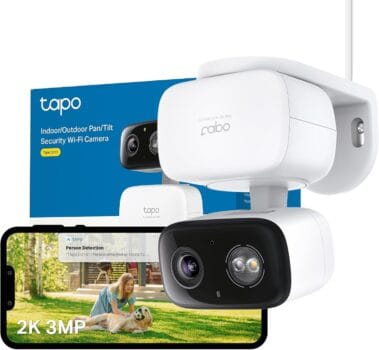 Tapo C216 2K 3MP Outdoor Camera 360°Pan/Tilt, IP65 Color Night Vision, Security Camera Outdoor WiFi