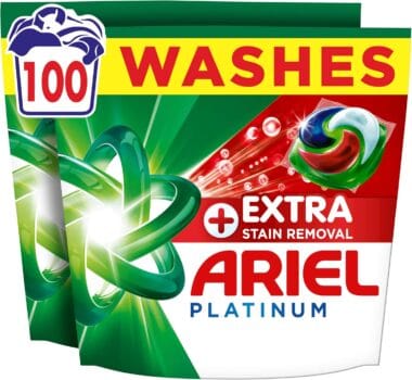 Ariel Platinum PODS®, Washing Liquid Laundry Detergent Capsules 100 Washes