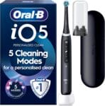 Oral-B iO5 Electric Toothbrush for Adults, Black, 5 Cleaning Modes with Teeth Whitening
