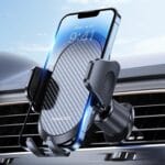 Miracase Car Phone Holder, Stable Double Steel-Hook Air Vent Car Phone Mount Cradle 360°Rotation