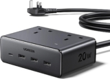 UGREEN Extension Lead with 4 USB Slots, 2 Way 2990W Max Multiple Plug with 1.5m Extension Cable
