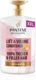 Pantene Lift’N’Volume Thickening Hair Conditioner with Biotin, Silicone Free, 1000ml XL Pump