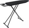 Rainberg Folding Ironing Board, 122 x 38cm Ironing Surface, Adjustable Height Up To (78-91cm) Black