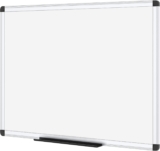 VIZ-PRO Magnetic Whiteboard Silver Aluminium Frame, W90xH60CM