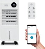 BLACK+DECKER Smart Digital Air Cooler, Portable with 7L Water Tank, White, BXAC65014GB