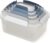 Joseph Joseph Nest Lock Food Storage Containers with Lids, 5 Piece Lunch Box Set Blue