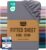 Utopia Bedding Fitted Sheet King, Grey – Deep Pocket 14 inch (35 cm) Grey