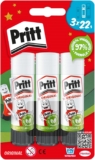 Pritt Glue Stick, Safe & Child-Friendly Craft Glue 22 g (Pack of 3)