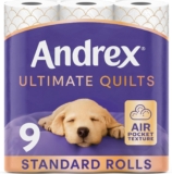 Andrex Ultimate Quilts Toilet Tissue 9 Standard Toilet Rolls