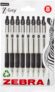 Zebra Pen Z Grip Black Ballpoint Pens with Pocket Clip 8pk