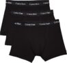 Calvin Klein Men’s 3 Pack Trunks with Logo Waistband Black M