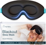 MyHalos® 100% Blackout Sleep Masks for Women & Men Black