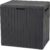 Keter City 113L Outdoor 96% recycled Small Balcony Garden Furniture Storage Box Dark Grey Wood Panel Effect
