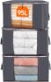 Lifewit 95L Clothes Storage Bags Large Storage Box With Lid 3 Pack, Grey