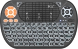 Rii Mini Keyboard with IR Remote Controller,2.4GHz Wireless Keyboard