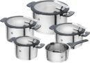 ZWILLING Simplify Stainless Steel Pot Set, 5 Pieces, Integrated Sieve,  Silver-Black