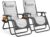 KEPLIN Set of 2 XXL Premium Heavy Duty Padded Two Tone Zero Gravity Chairs