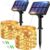 btfarm 2 Pack Solar String Lights Outdoor Garden Waterproof, Total 16M Warm White