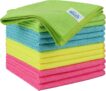 HOMEXCEL Microfibre Cloth,12 Pack Cleaning Rag 4 Color Assorted,29 x 29 cm