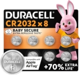 Duracell CR2032 Lithium Coin Batteries 3V (8 Pack)