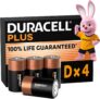 Duracell Plus D Batteries (4 Pack) – Alkaline 1.5V
