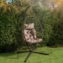 OHS Hanging Egg Chair Grey, Rattan Garden Swing Chair